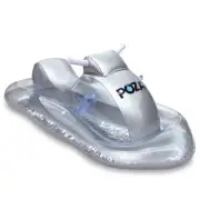 Inflatable Silver Snowmobile Sled – Luxurious Gray Snow Sled with Handles and...