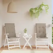 Garden Highback Chair Cushions 2 pcs Taupe 120x50x3 cm Fabric vidaXL