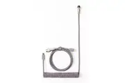 Keychron Custom Coiled Aviator Straight USB Type-C Cable Grey