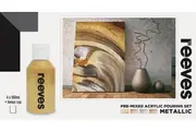 Reeves: Pre-Mixed Acrylic Pour Paint - Metallic (Set 4 /100ml)