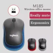 Original Logitech M185 Wireless Mouse 2.4 GHz USB 1000DPI Silent Optical