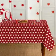 Horaldaily Valentine Tablecloth 60×84 Inch 60×84",Rectangle, Red