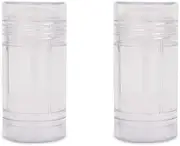 2 Pieces 50ml Clear Empty Deodorant Containers Twist-up Deodorant Containers Empty Deodorant Tubes Bottom Filling Deodorant Bottles for DIY Cosmetic Lip Balm Tubes