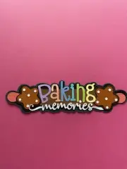 Baking Memories layered scrapbook paper design handmade in Mt