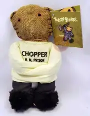 Teddy Scares - Mark Chopper Read Bear Plush Doll (18cm tall) NEW * H.M. PRISON