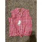 NWT Wrangler Pearl Snap Plaid Shirt Top XL Youth