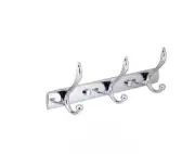 MODONA Large Triple Towel and Robe Hook in Polished Chrome