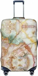[CADREWY] Golden Marble Print Travel Suitcase Cover Luggage Protector with Elastic Anti Scratch for Carry On, Black, X-Large
