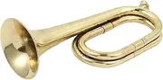 Cavalry Trumpet Brass Instrument - Classic Bugle Style Gold Toy Trumpet Beginners Advantage, Lightweight Brass Wind Instrument | Instrument for Parades, Taps, Festivals, and Music Practice