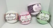 LOT OF 4 NATURES BEAUTY BATH BOMBS VARIETY SEE PHOTOS!