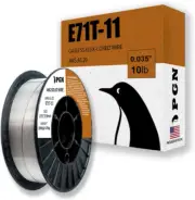 PGN Flux Core MIG Wire - E71T-11-0.035 Inch - 10 Pound Spool - Gasless Mild Ste