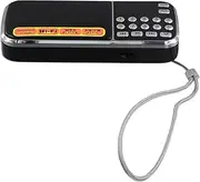Ysyaxsyt Mini AM Radio Digital Portable Stereo Speaker MP3 Audio Player Radio LED Flashlight Support USB Drive TF Card AUX-in