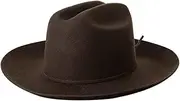 [Hcclijo] Wool Fedora Hat for Women Men Curved Brim Western Cowboy Hat Felt Jazz Cap Wedding Dress Hats