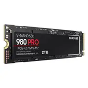 SAMSUNG 980 Pro 2TB NVMe SSD 7000MB/s 5100MB/s R/W 1000K/1000K IOPS 1200TBW 1.5M Hrs MTBF M.2 2280 PCIe 4.0 Gen4 3-bit MLC V-NAND