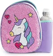 Smash Reversible Sequin Unicorn Insulated Lunch Bag & 500ml Bottle