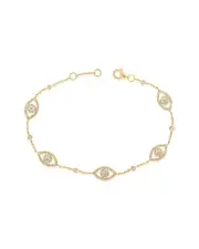 Sabrina Designs 14K 0.60 ct. tw. Evil Eye Bracelet