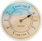 Tidal Wall Clock High & Low Tide, Blue/Yellow, 20Cm