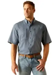 Ariat Mens VentTEK Outbound Newsboy Blue Short Sleeve Shirt10048844 XLT XL-TALL
