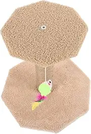 Indoor Cat Scratcher Post Durable Reusable Scratch Pad with Stable Base Hanging Ball Essential Scratching for Furniture Protection