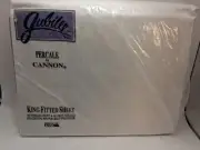 Vintage Jubilee Percale Cannon King Fitted Sheet Made In USA