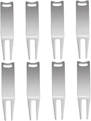 Bending Golf Divot Repair Tool Metal Golf Pitch Fork Golf Green Accessory for Golf Lover 8PCS
