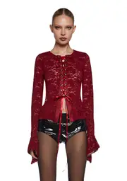 [Dolls Kill] Romanticized Intentions Long Sleeve Top (Brooklyn)