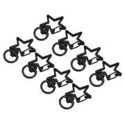 Swivel Clasps Snap Hook, Star Shape Lobster Claw Clasp for DIY Black, 8Pcs