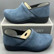 Dansko XP 2.0 Womens EU 40 (9.5 - 10) Blue Suede Slip Resistant Clogs Waterproof