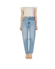 Only High Waisted Straight Jeans Light Blue Women Pants