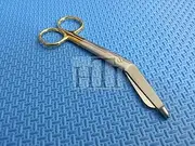 PREMIUM O.R GRADE GOLD HANDLE SUPERCUT LISTER BANDAGE SCISSORS 5.5" WITH ONE SERRATED BLADE (HTI BRAND)