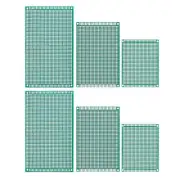 6Pcs 3 Sizes PCB Board Kit Double Sided Printed Circuit Prototyping Boards