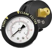 190059 Rear Mount Pressure Gauge, Compatible with Star Polymeric, FNS, SM & SMBW 4000/2000 Series, 0-60 PSI, for Pool/Spa Valve and Filter - Aftermarket Part