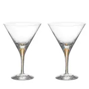 Orrefors Intermezzo Gold Martini Glass, Set of 2 - Exclusive