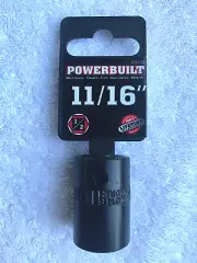 PowerBuilt - (Size: 11/16") 6-Point Impact Socket [1/2 Inch Drive] **NEW**