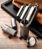 New Pure Titanium Pill Holder Organizer Container Case Waterproof Portable EDC