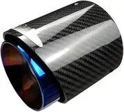1 Piece Black Pipe Glossy Carbon Fiber Exhaust Tip Muffler Tips Compatible For Mini Cooper R55 R56 R57 R58 R59 R60 R61 F54 F55 F56 F57 F60(Style 6)