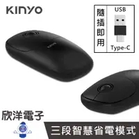 在飛比找蝦皮商城優惠-KINYO 2.4GHz 無線靜音滑鼠 TYPE-C & U