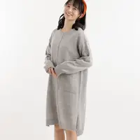 在飛比找蝦皮商城優惠-O-LIWAY 台灣製MIT 自在生活～慵懶寬版針織洋裝