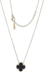 [JICHENJIAN] Lucky Clover Necklace for Women Girls, Gold Plated Cute Fashion Simple Girls Titanium Steel Hypoallergenic Pendant