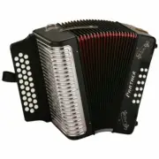 HOHNER 3100GCFBK Panther Series 3-Row Diatonic Accordion in GCF