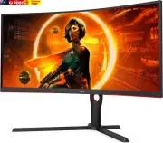 Agon CU34G3S - 34 Inch QHD Curved Gaming Monitor, 165Hz, 1Ms, VA, Freesync Premi