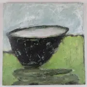 Original Abstract Still Life Bowl Painting - Wall Art Home Decor Canvas 20X20