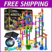 All-in-One Glowing Marble Run Set – 250 Colorful Pieces & Durable Storage Bag
