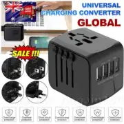 Universal International Travel Plug 3 USB Power Adapter Type C Worldwide AU
