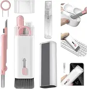 HiFan 7 in 1 Multifunctional Cleaner Kit, Keyboard Cleaner Kit with Brush, 3 in 1 Cleaning Pen for Airpods Pro, Electronic Cleaning Kit for Earphone, Phone, Keyboard, Laptop, PC Monitor (Pink)
