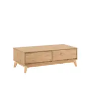 Ariah Coffee Table 2 Drawers Oak