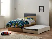Bingo Bed Frame with Trundle - King Single / Charcoal