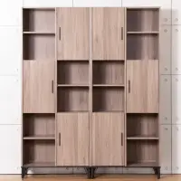 在飛比找momo購物網優惠-【WAKUHOME 瓦酷家具】BROOK淺胡桃木5.4尺書櫃