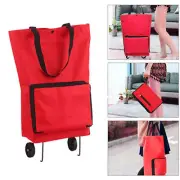 Women Foldable Shopping Cart Bag Portable Shopping Trolley Bag With Wheels