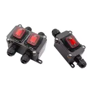 2PCS IP67 Inline Cord Switch 12VDC 20A DPST on Off Outdoor Toggle Switch1226